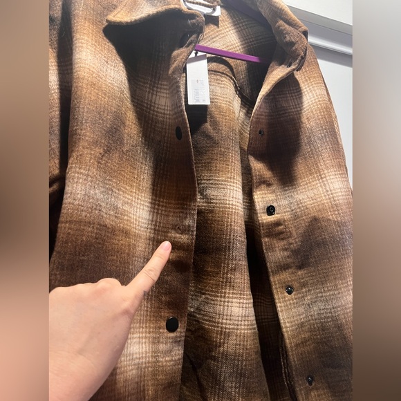 Steve Madden Jacket Flannel Small Oversized Fringe Read Description New With Tag - Picture 7 of 10